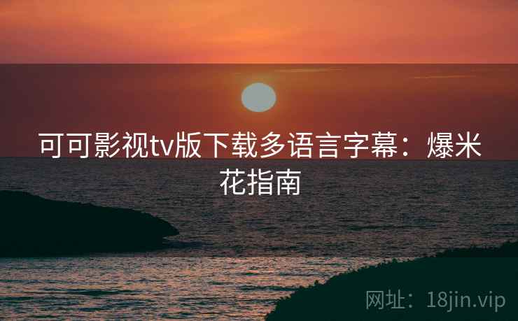 可可影视tv版下载多语言字幕：爆米花指南