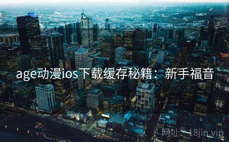 age动漫ios下载缓存秘籍：新手福音